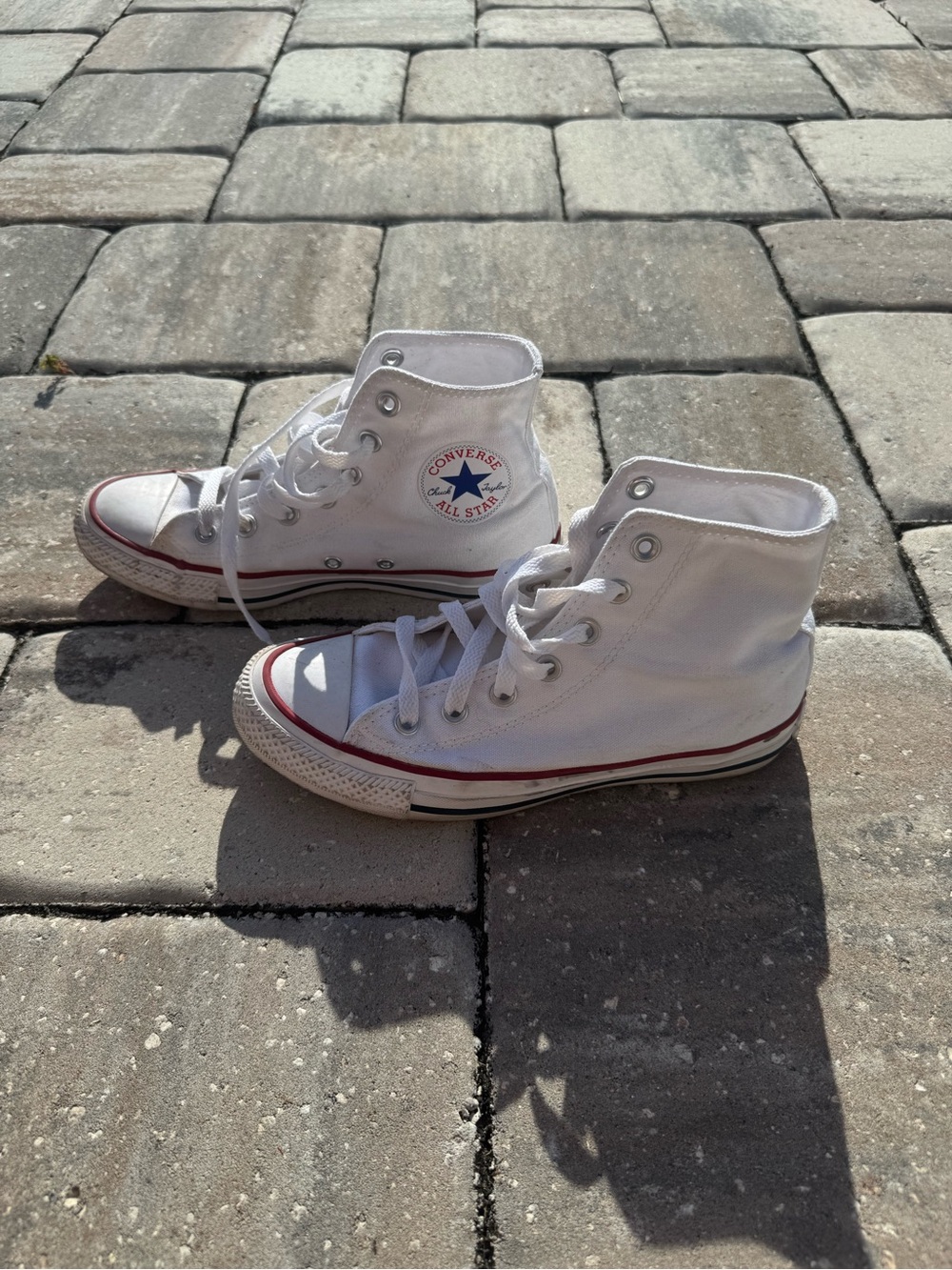 Converse White High Top Chuck Taylor All Star Sneakers - Picture 2 of 5